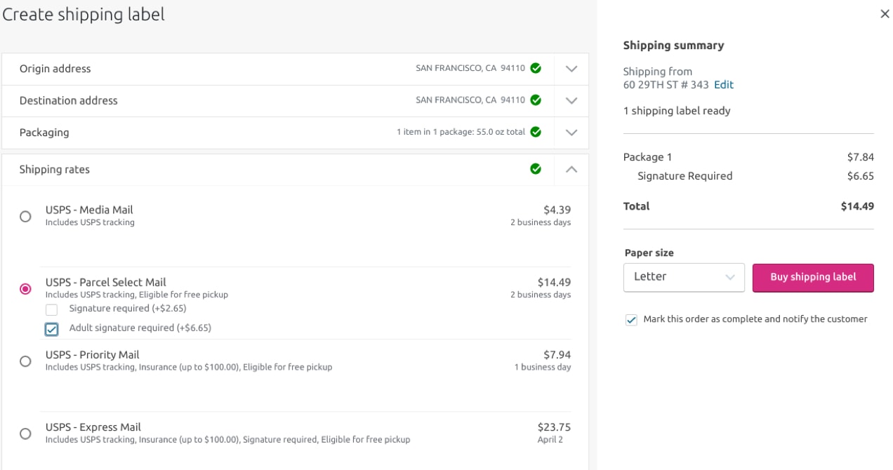 choosing shipping rates with WooCommerce Shipping