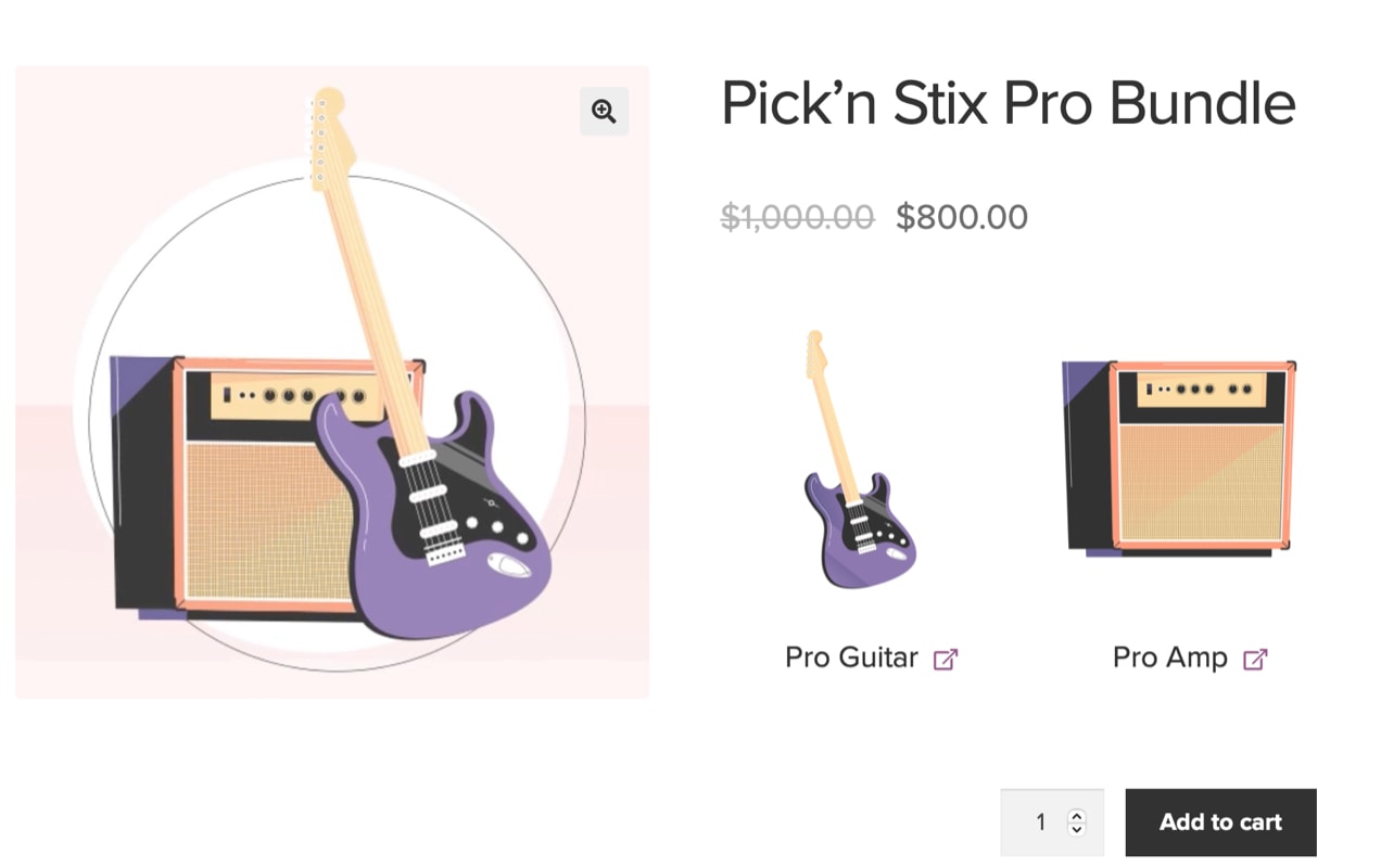 product bundle with a guitar and matching amp