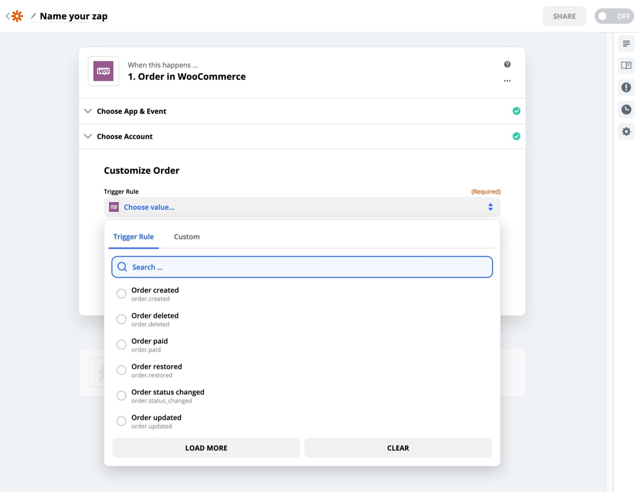 WooCommerce triggers with Zapier
